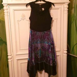 Beautiful, Classic Black & Purple Cocktail Dress!